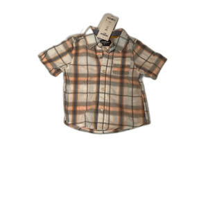OshKosh B'gosh Kids Plaid Shirt in Orange and Blue